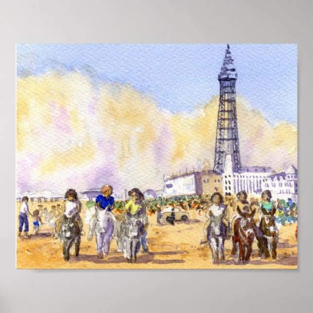 Póster Rides de burro - Blackpool (Frente)