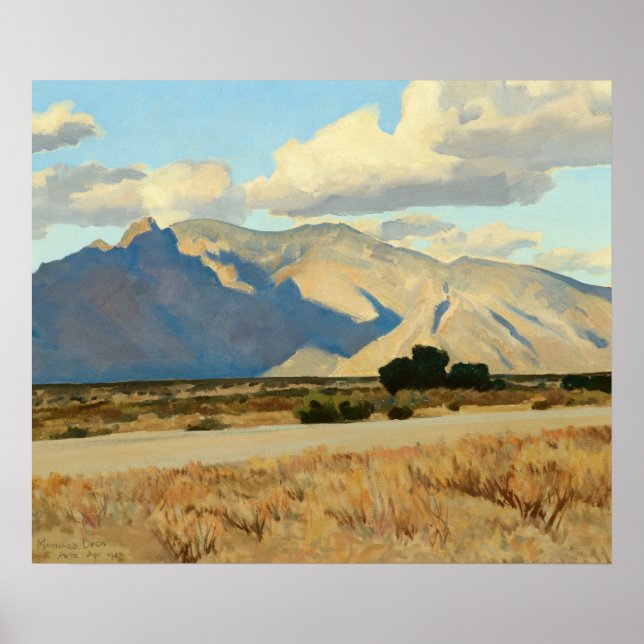 Póster Ridge y Rillito, Arizona, por Maynard Dixon (Frente)
