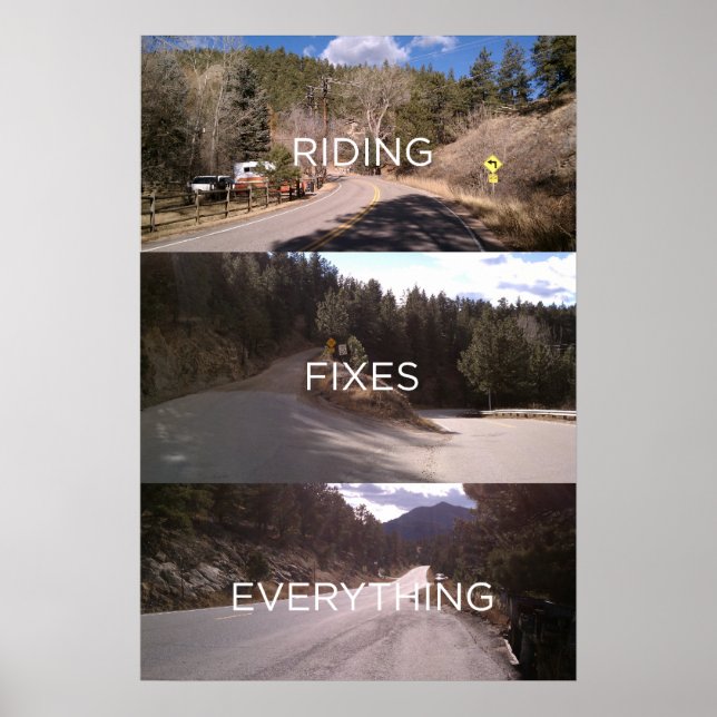 Póster Riding.Fixes.Everything (Frente)