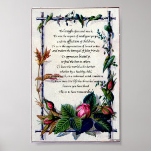 Póster "Ríe a menudo" Emeerson Poster o Print