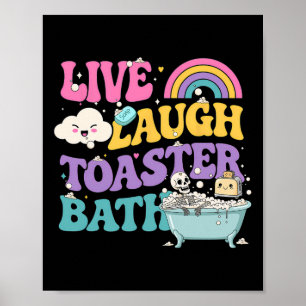 Póster Ríe En Vivo Toaster The Funny Skeleton Meme Dark H