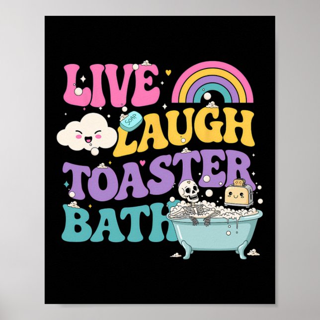 Póster Ríe En Vivo Toaster The Funny Skeleton Meme Dark H (Frente)