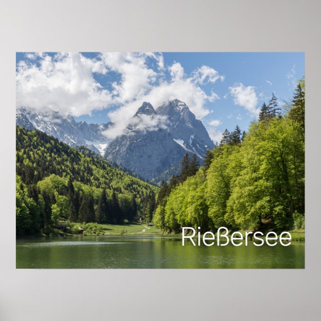 Póster Riessersee Alpes Garmisch Partenkirchen Bavaria (Frente)