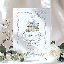 Póster Rifa de pañales Arco azul Nuevo Capítulo ducha de 