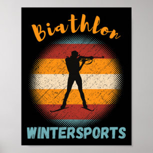 Póster Rifle de esquí de fondo para deportes de invierno 