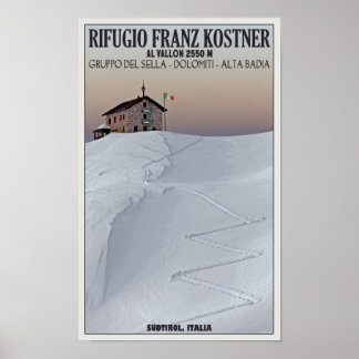Póster Rifugio Franz Kostner - Südtirol, Italia