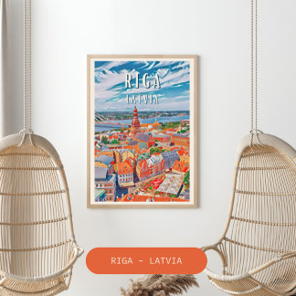 Póster Riga, joyau de la Baltique