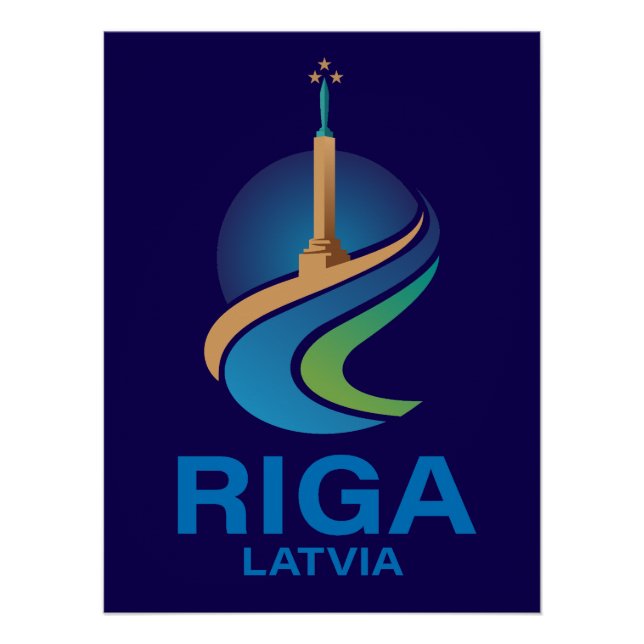 Póster Riga Latvia (Anverso)