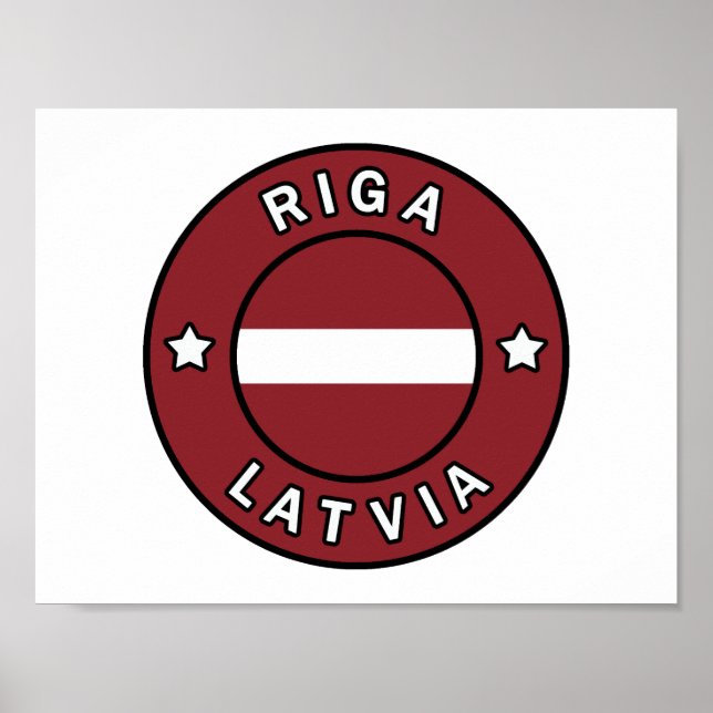Póster Riga Latvia (Frente)