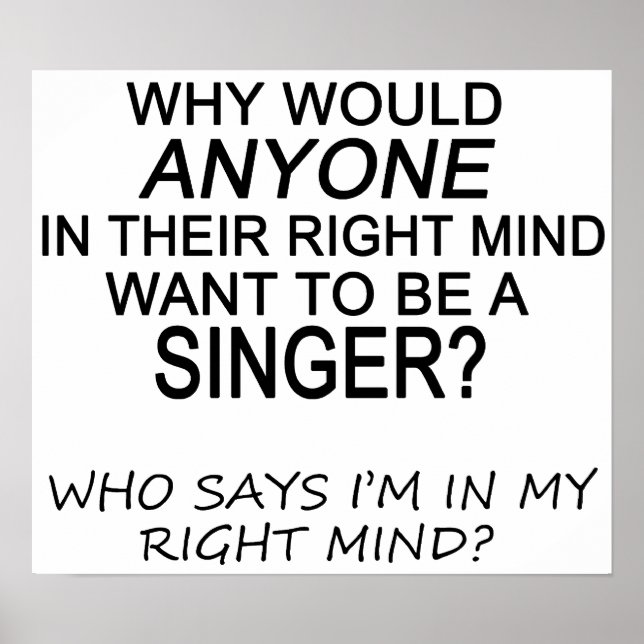 Póster Right Mind Singer (Frente)