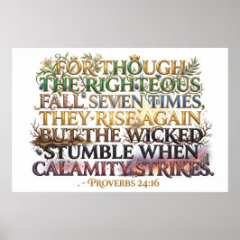 Póster Righteous Rise Again Though They Fall Seven Times