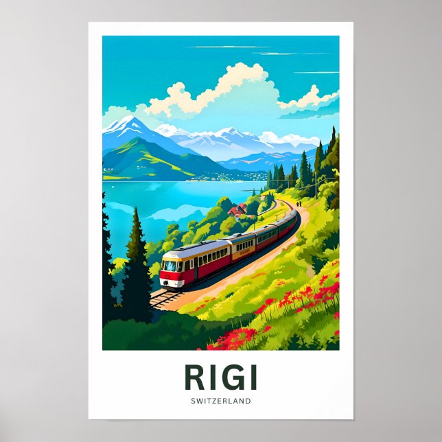 Póster Rigi Swiss Travel Print (Frente)