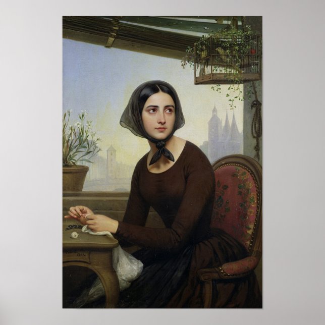 Póster Rigolette tratando de distraerse (Frente)