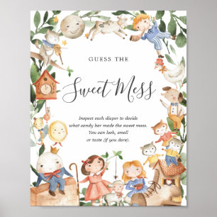 Póster Rimas Infantiles Adivina El Dulce Desorden En La F