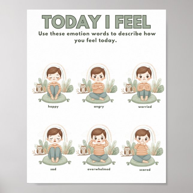 Póster Rincón Tranquilo Cómo Me Siento Esquina de Calma (Frente)