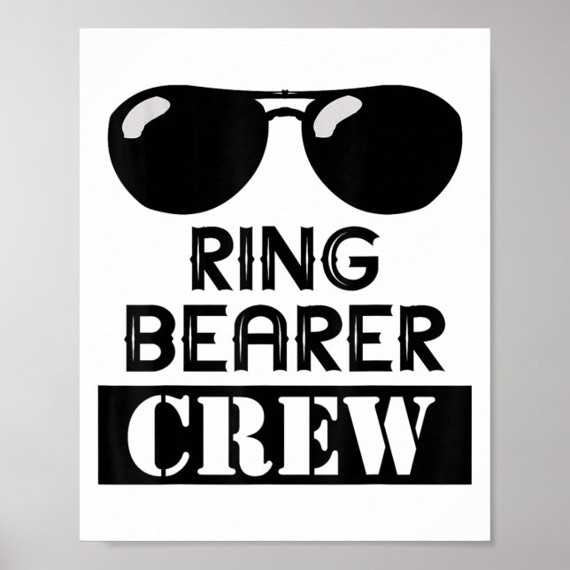 Póster Ring Bearer Crew Ring Wedding Party Sungl Security (Frente)