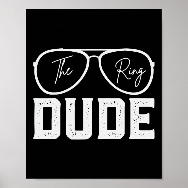 Póster Ring Bearer Wedding Party Ring Security Dude Marri (Frente)