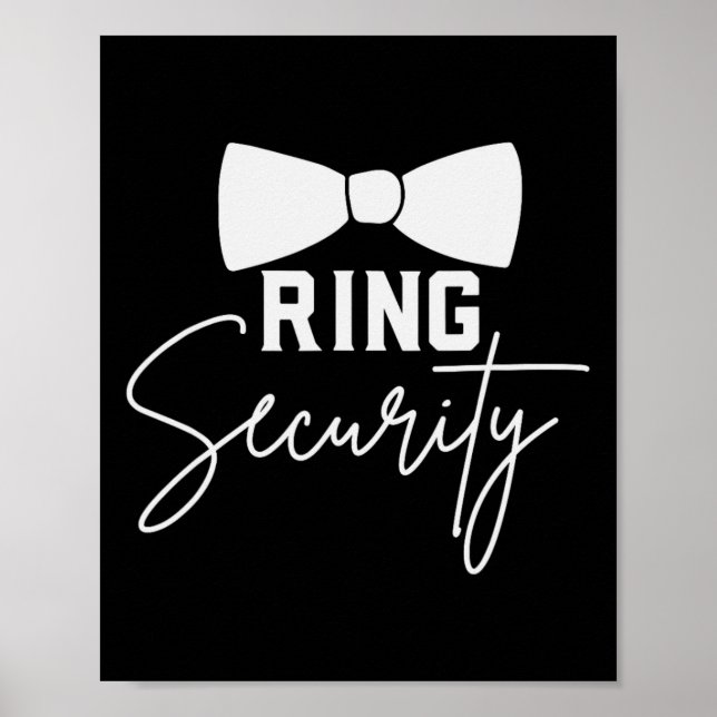 Póster Ring Bearer Wedding Party Squad Security Dude Marr (Frente)