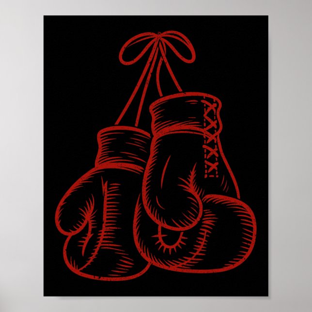 Póster Ring Boxeo Martial Art Sport Kickboxer Trai (Frente)