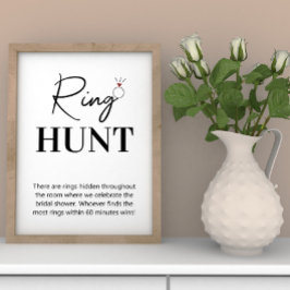 Póster Ring Hunt Bridal Game Rótulo