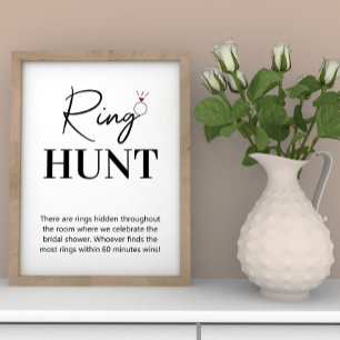 Póster Ring Hunt Bridal Game Rótulo