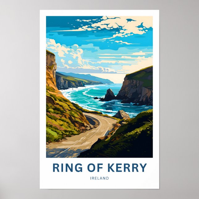 Póster Ring of Kerry Ireland Travel Print (Frente)