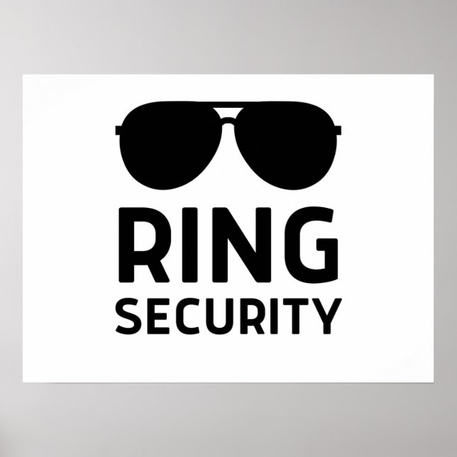 Póster Ring seguridad boda gracioso portador de anillo ni (Frente)