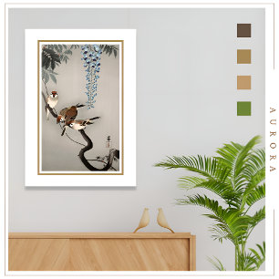 Póster Ring Sparrows, Poster de Ohara Koson (1877-1945)