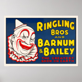 Póster Ringling Bros Circus Clown Poster