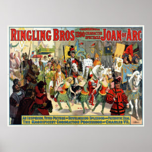 Póster Ringling Bros. tremendo espectáculo de 1200 caract