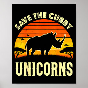 Póster Rinoceronte Salva a los Unicornios Cubby Rinoceron