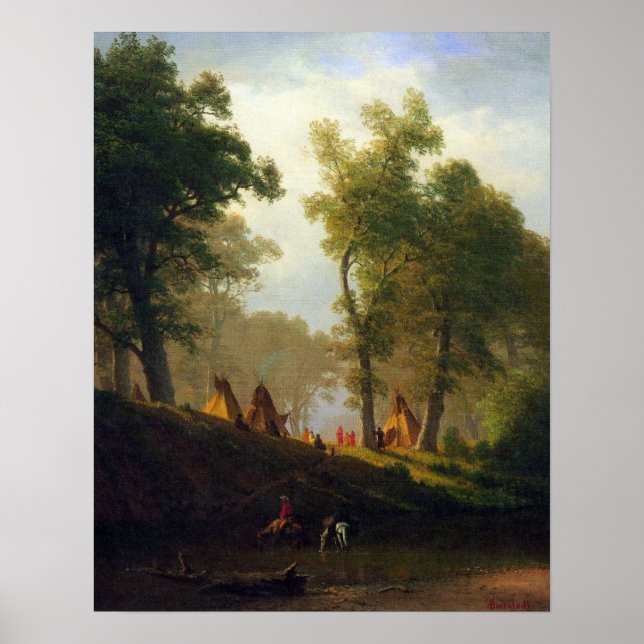 Póster Río Albert Bierstadt-Wolf, Kansas (Frente)