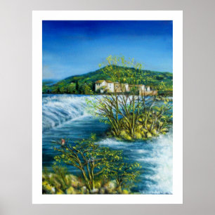 Póster RÍO ARNO EN EL Paisaje Toscano ROVEZZANO Florencia