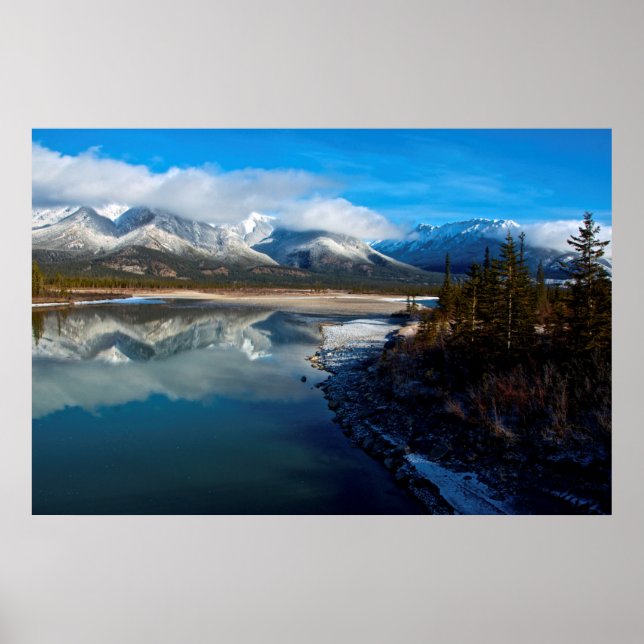 Póster Río Athabasca en el Parque Nacional Jasper (Frente)