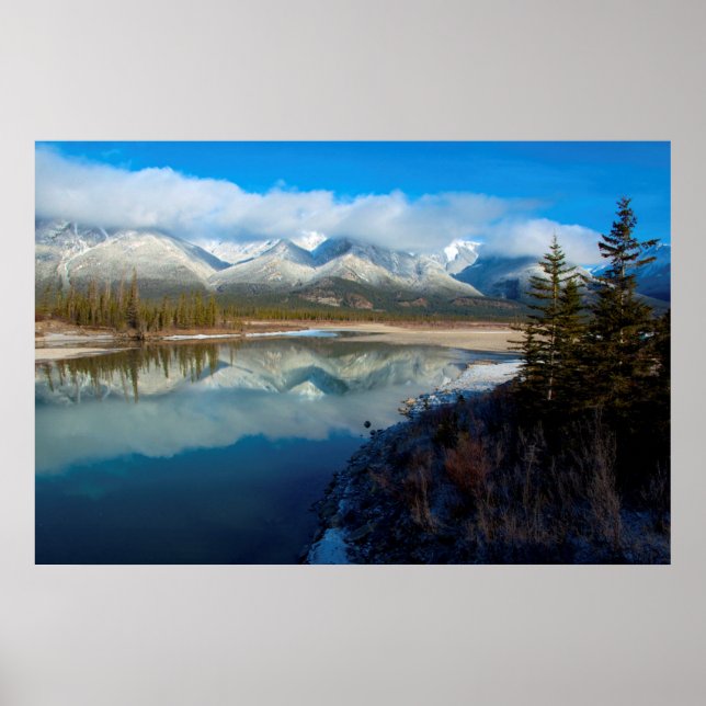 Póster Río Athabasca, Parque Nacional Jasper, Alberta (Frente)