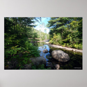Póster Río AuSable en los Adirondacks.