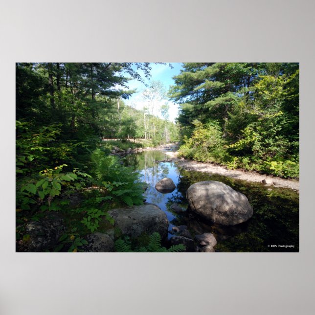 Póster Río AuSable en los Adirondacks. (Frente)