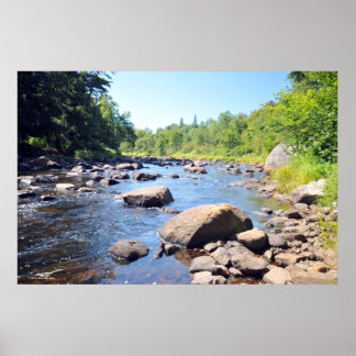 Póster Río AuSable en los Adirondacks.