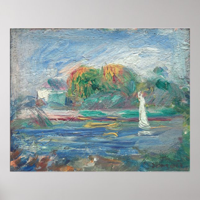 Póster Río Azul - Auguste Renoir Bella Artes (Frente)