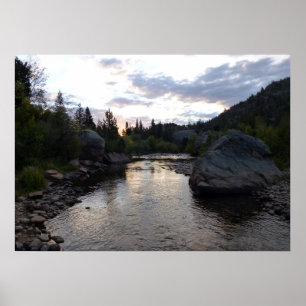 Póster Río Big Thompson al amanecer