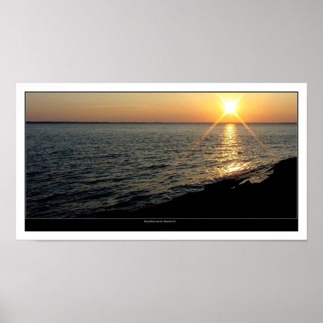 Póster Río Broad al atardecer (Frente)