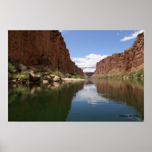 Póster Río Calm Colorado se acerca a los puentes navajos