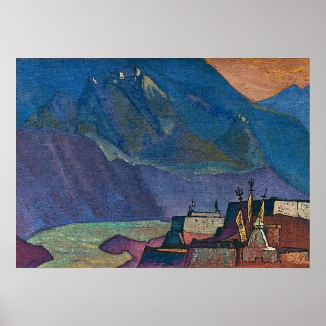 Póster Río Chandra por Nicholas Roerich (Frente)
