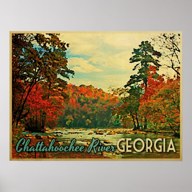 Póster Río Chattahoochee Georgia (Frente)