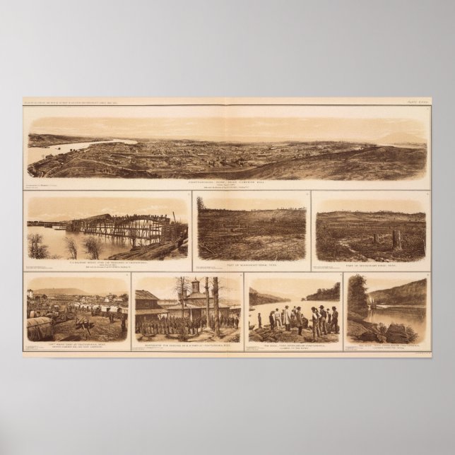 Póster Río Chattanooga Tennessee (Frente)