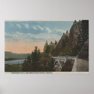 Póster Río Columbia, Oregón