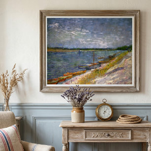 Póster Río con botes de remo por Vincent van Gogh