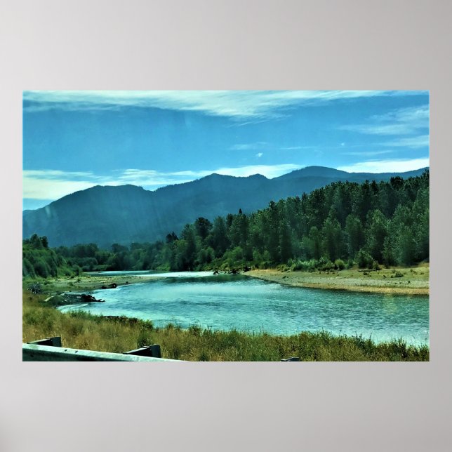 Póster Río Cowlitz, Randle, Washington (Frente)