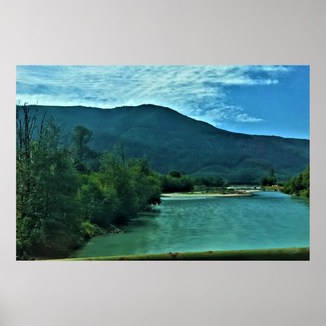 Póster Río Cowlitz, Randle, Washington (Frente)