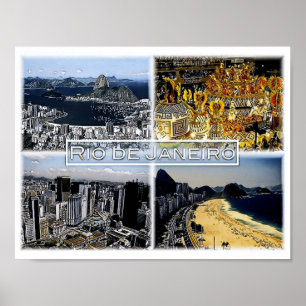 Póster Río de Janeiro - Brasil - Mosaico -
